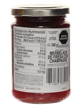 Mermelada de sabor fresa con champagne Tiptree 340 g