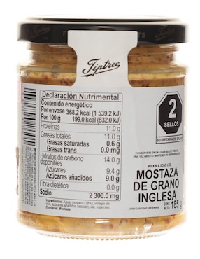 Aderezo sabor mostaza de grano inglesa Tiptree Wilkin & Sons Ltd