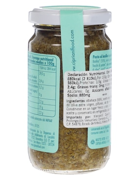 Salsa pesto sabor albahaca Cipriani