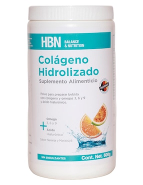 Colágeno Hidrolizado Hbn sabor naranja de 600 g