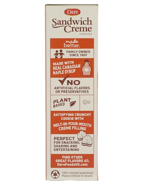 Galletas de maple Dare Sandwich Creme