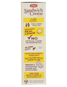 Galletas de limón Dare Sandwich Creme
