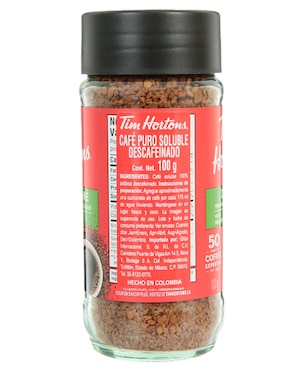 Café soluble sabor natural de Colombia Tim Hortons 100 g