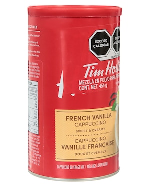 Café capuccino soluble sabor vainilla de México Tim Hortons 454 g