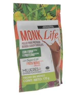 Bebida en polvo para preparar chocolate Monk Life 170 g