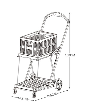 Carrito de compras plegable Heuman Brand