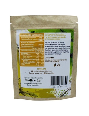 Bebida en polvo matcha dorado de matcha Laurelthy 70 g
