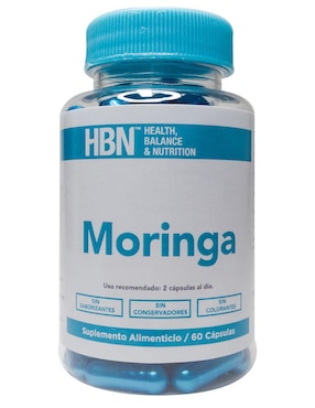 Cápsulas De Moringa HBN Con Proteína De Suero De Leche Sabor Natural 60 Cápsulas