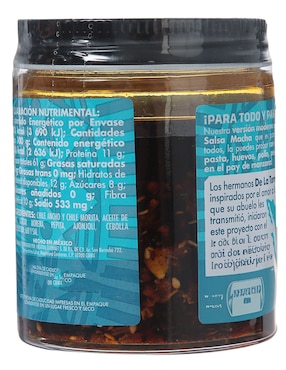 Salsa macha sabor chile ancho y chile morita Don Chacho Betty chula