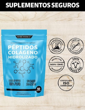 Péptidos de Colágeno Hidrolizado Puro Certificado 100% Pastoreo Libre Beyond Vitamins de 500 g