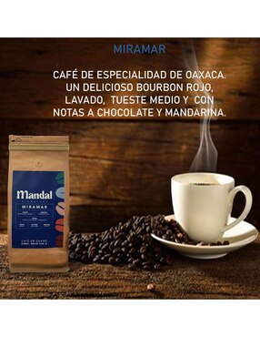 Café de grano sabor chocolate de Oaxaca Mandal Signature Miramar 750 g