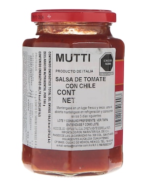 Salsa pasta sabor tomate Mutti Con Pizzutello Tomatoes y Clabrian Chilli Pepper