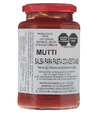 Salsa pasta sabor tomate Mutti Cherry tomatoes y Lecciono Olives
