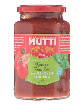 Salsa Pasta Sabor Tomate Mutti Rossoro Tomatoes Y Genovese Basil PDO