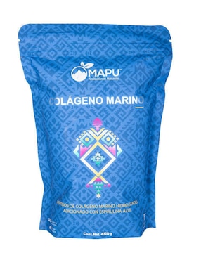 Bebida en polvo Colágeno Marino con Spirulina Azul natural Mapu 450 g