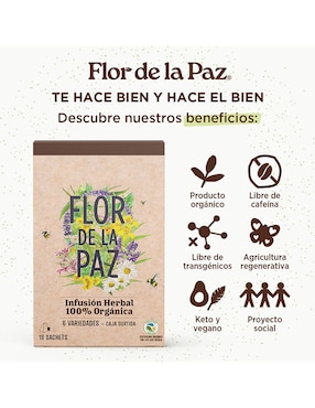 Té herbal en sachet Flor de la Paz 21.6 g