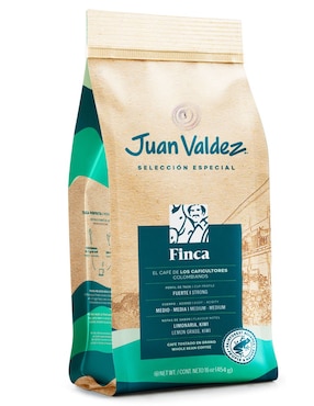 Café de grano sabor limonaria y kiwi de Colombia Juan Valdez 454 g