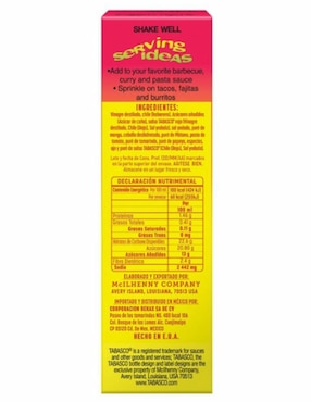 Salsa parrillera sabor habanero Tabasco