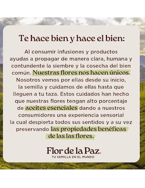 Kit de té sabor frutal y floral en hoja Flor de la Paz 390 g