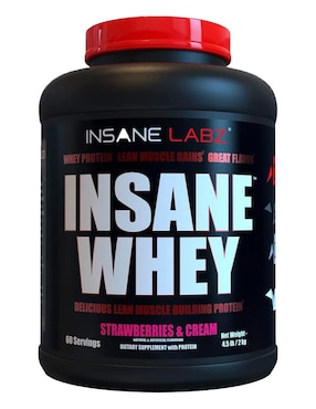 Insane Whey Insane Labz con proteína de suero de leche sabor fresas con crema 2 kg