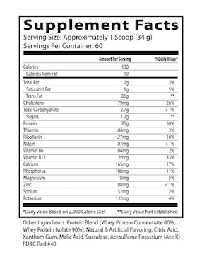 Insane Whey Insane Labz con proteína de suero de leche sabor fresas con crema 2 kg