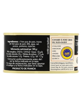 Foie gras de pato Lafitte lata