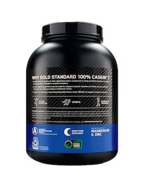 Gold Standard 100% Casein Optimum Nutrition con proteína de suero de leche sabor chocolate