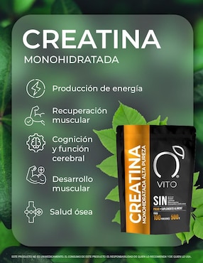 Creatina monohidratada de alta pureza Vito - Vitaminas Totales