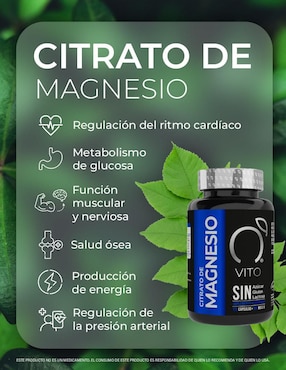 Citrato de Magnesio Vito - Vitaminas Totales de 120 cápsulas