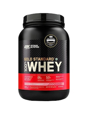 Optimum Nutrition Gold Standard 100% Whey con proteína de suero de leche sabor fresa
