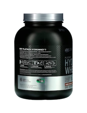 Optimum Nutrition Platinum Hydro Whey con proteína de suero de leche sabor chocolate