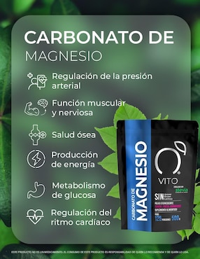 Carbonato de Magnesio VITO Vito - Vitaminas Totales con citrato de magnesio sabor fresa y arándano