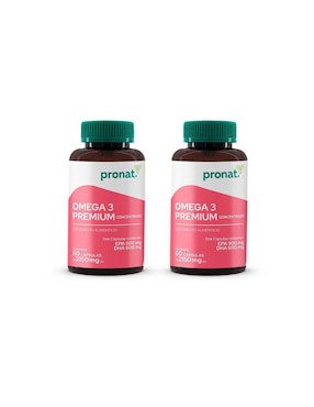 Set de suplementos alimenticios Omega 3 Premium 60 cápsulas Pronat