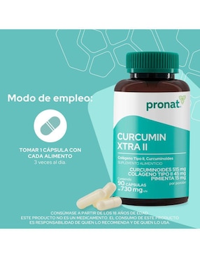 Kit de suplementos alimenticios Curcumin Xtra Colágeno Tipo 2 - Pronat Pronat