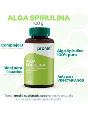 Kit de suplementos alimenticios Alga Spirulina Polvo Pronat