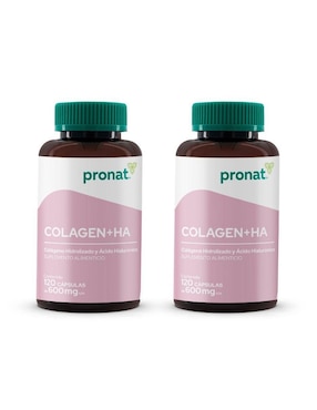 Kit de suplementos alimenticios Colágeno Hidrolizado +ha 120 Caps - Pronat Pronat