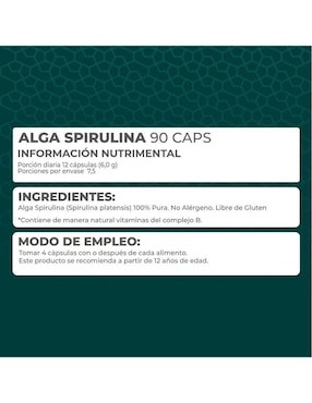 Kit de suplementos alimenticios Alga Spirulina Pronat
