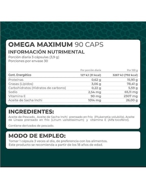 Kit de suplementos alimenticios Omega Maximum Pronat