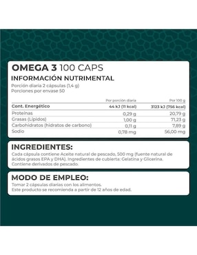 Kit de suplementos alimenticios Omega 3 Pronat