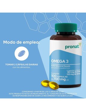 Kit de suplementos alimenticios Omega 3 Pronat