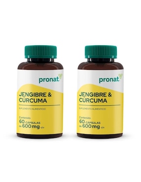 Kit de suplementos alimenticios Jengibre & Cúrcuma Pronat