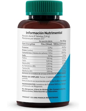 Kit de suplementos alimenticios Levadura de Cerveza Pronat