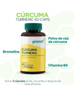 Kit de suplementos alimenticios Cúrcuma Turmeric Pronat