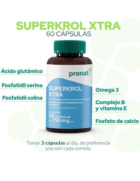 Kit de suplementos alimenticios Superkrol Xtra 60 Cápsulas - Pronat Pronat