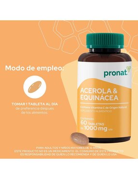 Kit de suplementos alimenticios de Suplemento de Acerola y Equinácea Pronat