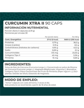Kit de suplementos alimenticios Curcumin Xtra Colágeno Tipo 2 - Pronat Pronat