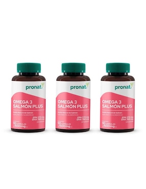 Kit de suplementos alimenticios Salmón Plus Omega 3 con 960 mg de EPA + DHA 90 Cápsulas - Pronat Pronat