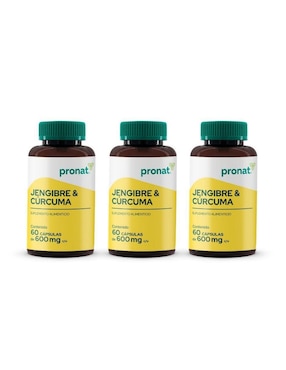 Kit de suplementos alimenticios Jengibre & Cúrcuma 60 Cápsulas - Pronat Pronat