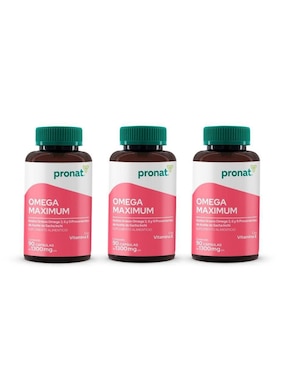 Kit de suplementos alimenticios Omega Maximum Omega 3, 6 y 9, 90 Cápsulas - Pronat Pronat
