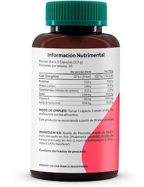 Kit de suplementos alimenticios Omega Maximum Omega 3, 6 y 9, 90 Cápsulas - Pronat Pronat